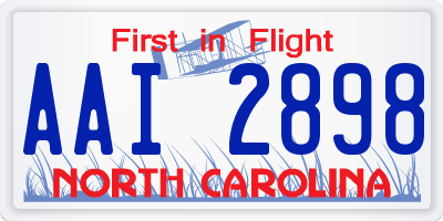 NC license plate AAI2898