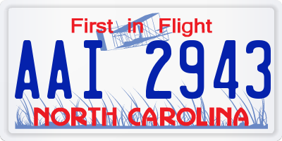 NC license plate AAI2943