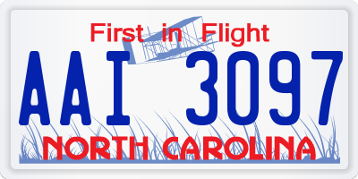 NC license plate AAI3097