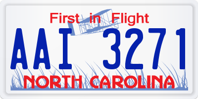 NC license plate AAI3271
