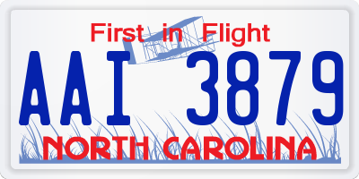 NC license plate AAI3879