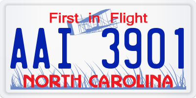 NC license plate AAI3901
