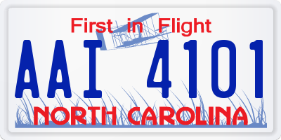 NC license plate AAI4101