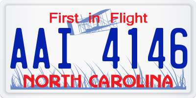 NC license plate AAI4146
