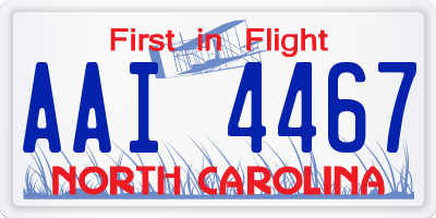 NC license plate AAI4467