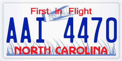 NC license plate AAI4470