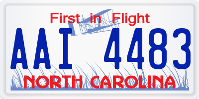 NC license plate AAI4483
