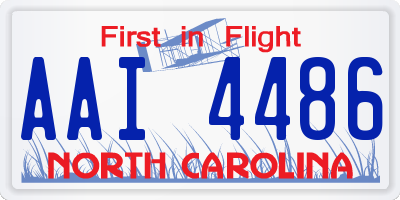 NC license plate AAI4486