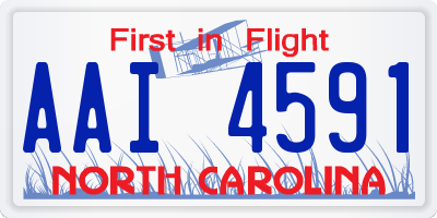 NC license plate AAI4591