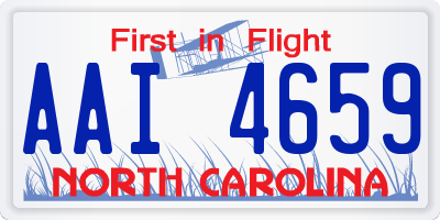 NC license plate AAI4659
