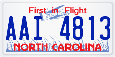 NC license plate AAI4813