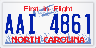 NC license plate AAI4861