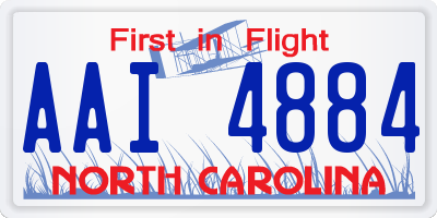 NC license plate AAI4884