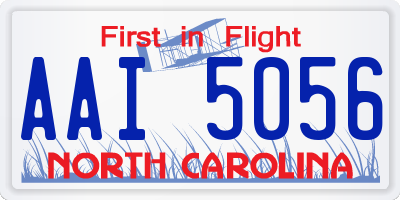 NC license plate AAI5056