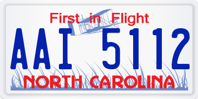 NC license plate AAI5112