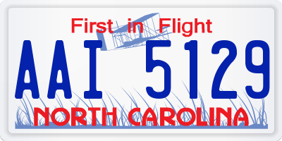 NC license plate AAI5129