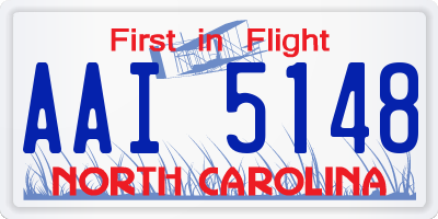 NC license plate AAI5148