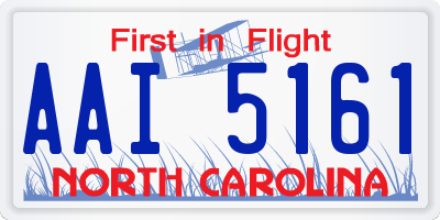 NC license plate AAI5161