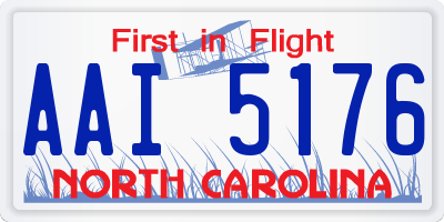 NC license plate AAI5176