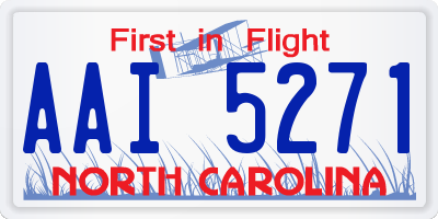 NC license plate AAI5271