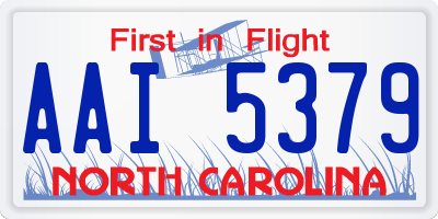 NC license plate AAI5379