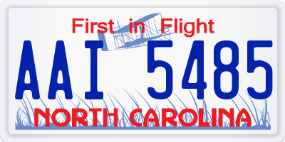 NC license plate AAI5485