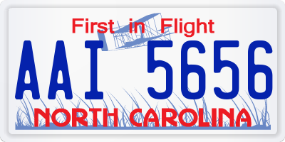 NC license plate AAI5656