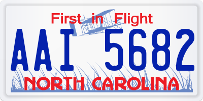 NC license plate AAI5682