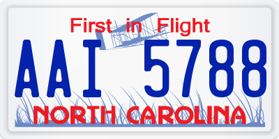 NC license plate AAI5788