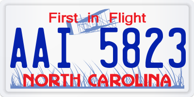 NC license plate AAI5823