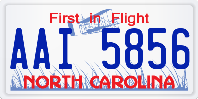 NC license plate AAI5856