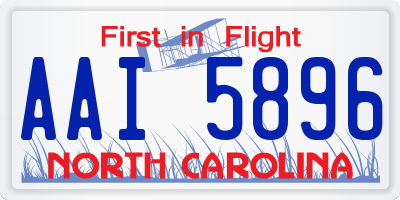 NC license plate AAI5896