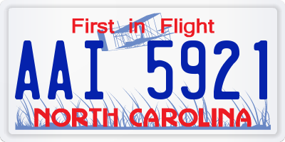 NC license plate AAI5921