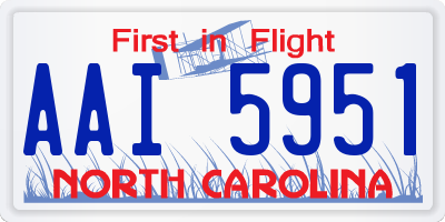 NC license plate AAI5951