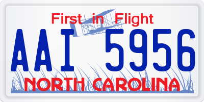 NC license plate AAI5956
