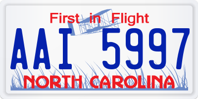NC license plate AAI5997
