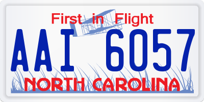 NC license plate AAI6057