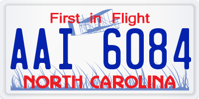 NC license plate AAI6084