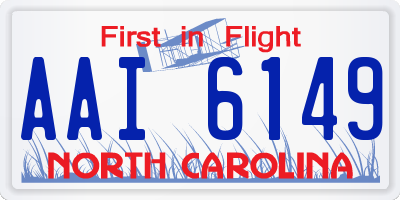 NC license plate AAI6149