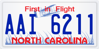 NC license plate AAI6211