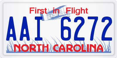 NC license plate AAI6272
