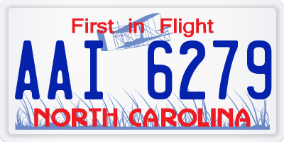 NC license plate AAI6279
