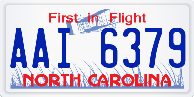 NC license plate AAI6379