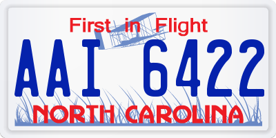 NC license plate AAI6422