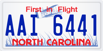 NC license plate AAI6441