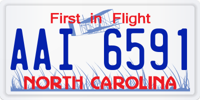 NC license plate AAI6591