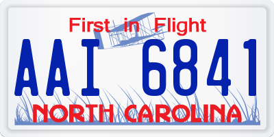 NC license plate AAI6841