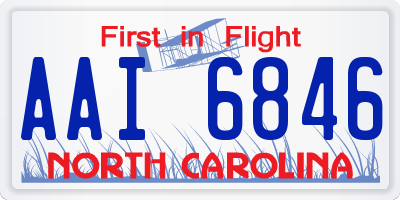 NC license plate AAI6846