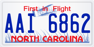 NC license plate AAI6862
