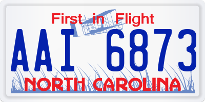 NC license plate AAI6873